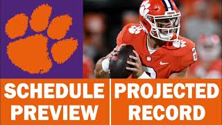 Clemson Football 2024 Schedule Preview amp Record Projection [upl. by Annaid899]