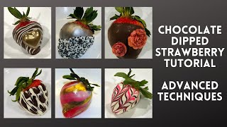 Chocolate Dipped Strawberries Tutorial  ADVANCED TECHNIQUES [upl. by Yuzik]