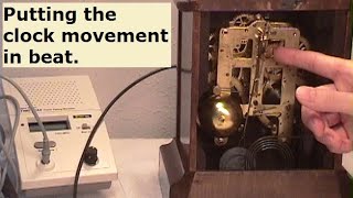 Putting the clock movement into Beat Clock repair basic timing and regulating tips explained [upl. by Nered]