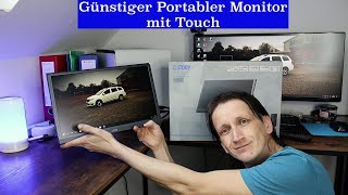 Tragbaren Touchscreen Monitor von GSTORY auspacken und testen [upl. by Dove795]