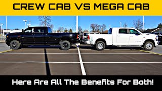 2022 RAM 2500 amp 3500 Crew Cab VS Mega Cab  Here Are The Benefits And Drawbacks For Both [upl. by Nerej]