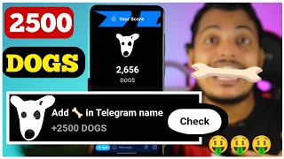 DOGS Add in Telegram Name Task  🦴 Dogs Telegram Airdrop How to Add Bone  Haddi Kaise Lagaye [upl. by Oniotna]