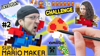 Lets Play SUPER MARIO MAKER Dad vs Mom 10 Mario Challenge amp Brick Busting FGTEEV Fun [upl. by Durrej]