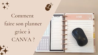 Comment faire son planner grâce à CANVA [upl. by Mateya]