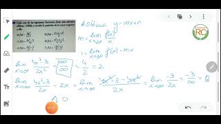 Calcular la Asíntota oblicua de una función [upl. by Nnairet593]