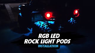 RGB LED Rock Light Pods ATV Installation [upl. by Ttenaej]