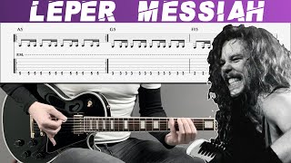 METALLICA  LEPER MESSIAH Guitar cover with TAB  Lesson [upl. by Hugues518]