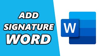 How To Add Signature Line In Word Without X [upl. by Powers]