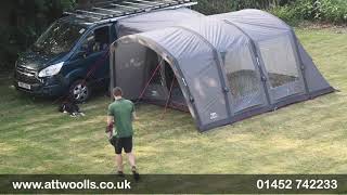 Vango Vacation Air Low Awning Pitching amp Packing Real Time Video [upl. by Notliw]