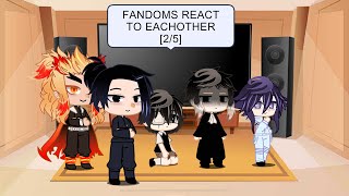 Fandoms React to Eachother  GETO  25 [upl. by Ahsenit]