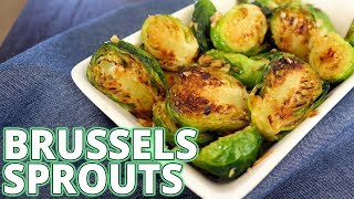 Thanksgiving Garlic Brussels Sprouts Recipe Vegan [upl. by Damle]