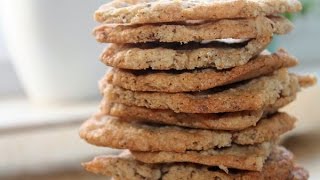 Haferflocken Kekse backen  Thin amp Crispy Oatmeal Cookies Recipe  ENG SUBS [upl. by Sarajane]