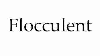 How to Pronounce Flocculent [upl. by Yht]