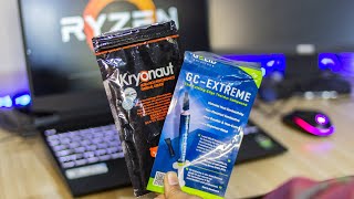 Kryonaut vs GELID GC Extreme 🔥 Best Thermal Paste to Cool Ryzen Laptop [upl. by Zzahc]