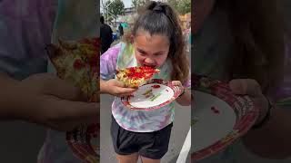 Trying the viral Flamin’ Hot Cheeto Pickle Pizza [upl. by Kanal]