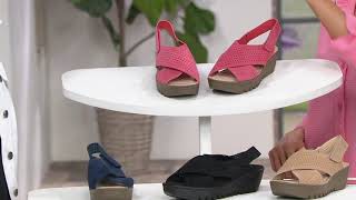 Skechers Perforated Suede Slingback DemiWedges on QVC [upl. by Lela870]