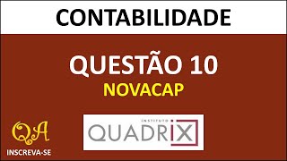 Contabilidade Questão 10  Banca Quadrix [upl. by Rhines]