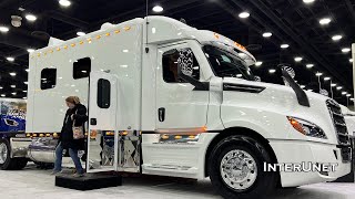 Freightliner Cascadia Super Sleeper with Kitchen and Bathroom Long Haul SEMI Truck [upl. by Drofnats]