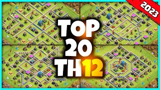 New Exclusive TH12 BASE WARTROPHY Base Link 2023 Top20 Clash of Clans  Town Hall 12 Trophy Base [upl. by Vanhook]