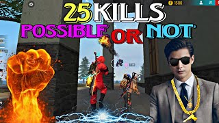 25 kills only in Peak challenge 💪 Possible or Not  Only peak challenge freefire 👑 [upl. by Semela]