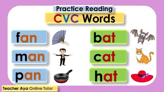 Practice Reading CVC Words  Learn how to read  Basic words a sounds [upl. by Rangel]