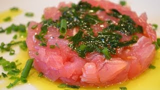 TARTARE DI TONNO ALL ERBA CIPOLLINA  Tunafish Tartare by BRAVOBOBwmv [upl. by Carol]