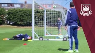 BAR AND IN Aaron Cresswell scores stunner in training [upl. by Polak444]