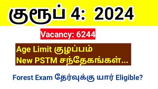 TNPSC Group 4 Exam 2024Age limit New PSTM Online application [upl. by Liebman]