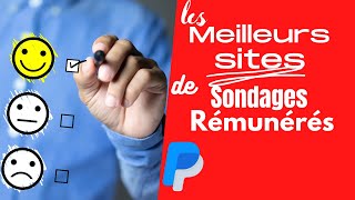 Les MEILLEURS sites de SONDAGE rémunérés [upl. by Aip]