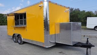 Yellow 85x16 Concession Trailer Vending Food Catering [upl. by Rupert]