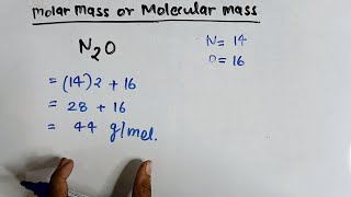 molar mass of n2o l chemistry l [upl. by Oleta]