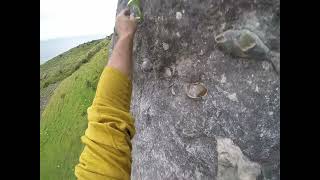 Climbing Harmonic convergence 6A in Garron point  Northern Ireland [upl. by Araet]