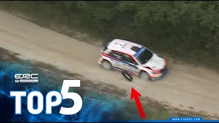 Top 5 Moments  ERC IV Rally Hungary 2023 [upl. by Acemahs]