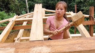 The girl challenged to build a wooden house living alone in the deep forest [upl. by Pollie]