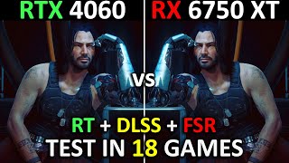 RTX 4060 vs RX 6750 XT  Test in 18 Games  1080p  1440p  The Ultimate Comparison 🔥  2024 [upl. by Biron]