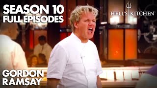 ITS FING RAW  Hells Kitchen  Season 10  Episodes 1 2 3  Gordon Ramsay [upl. by Zackariah]