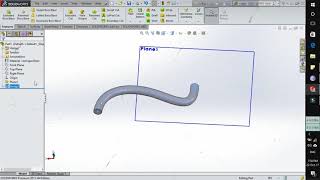 How to use Swept BossBase Feature  SolidWorks Tutorial  Tech Hawk [upl. by Ettenim]