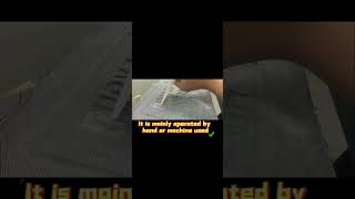 Embossing back filling process on the clothing presents 3D threedimensional effect [upl. by Barkley]