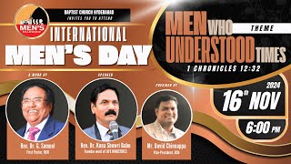 BAPTIST CHURCH HYDERABAD l INTERNATIONAL MENS DAY l 16 NOV 2024 l KONA SHOWRY BABU  LIVE [upl. by Siuoleoj]