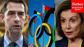 Tom Cotton Pelosi Other Lawmakers Pushed White House To Boycott Beijing Olympics  2021 Rewind [upl. by Aridni]