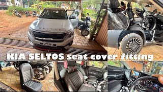 KIA SELTOS seat cover fitting [upl. by Kremer8]