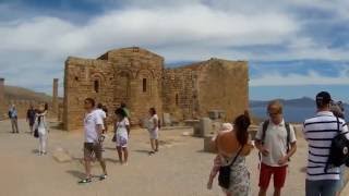 Acropolis of Lindos Rhodes Greece June 11 2016 [upl. by Esdnyl427]