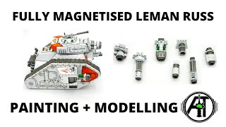 Fully Magnetised Leman Russ Battle Tank Imperial Guard  AstraMilitarum Magnets Discussion [upl. by Karalee]