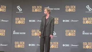 Jeremy Allen White Best TV Comedy Actor The Bear 2024 Golden Globes press room [upl. by Romney]