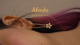 Huge Meesho Jewellery Haul  Earring Rings Chains amp More  Aishwarya Khajuria [upl. by Stanford]