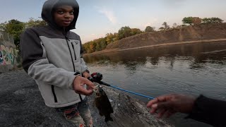 Fishing with lil bro😎🎣 [upl. by Marita]