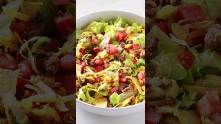 CRUNCHY TACO SALAD RECIPE tacosalad beef food easyrecipe saladbowl shorts beefrecipes short [upl. by Elocyn851]