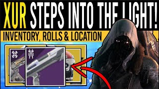 Destiny 2 XURS NEW WEAPONS amp ARMOR 12th April Xur Inventory  Armor Loot amp Location [upl. by Okimuy961]