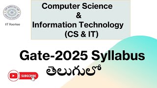 CSE Gate2025 Syllabus  Computer Science gate 2025 syllabus gate2025preparation [upl. by Lionel]