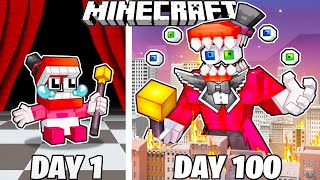 I Survived 100 Days as CAINE in HARDCORE Minecraft [upl. by Antsirhc]